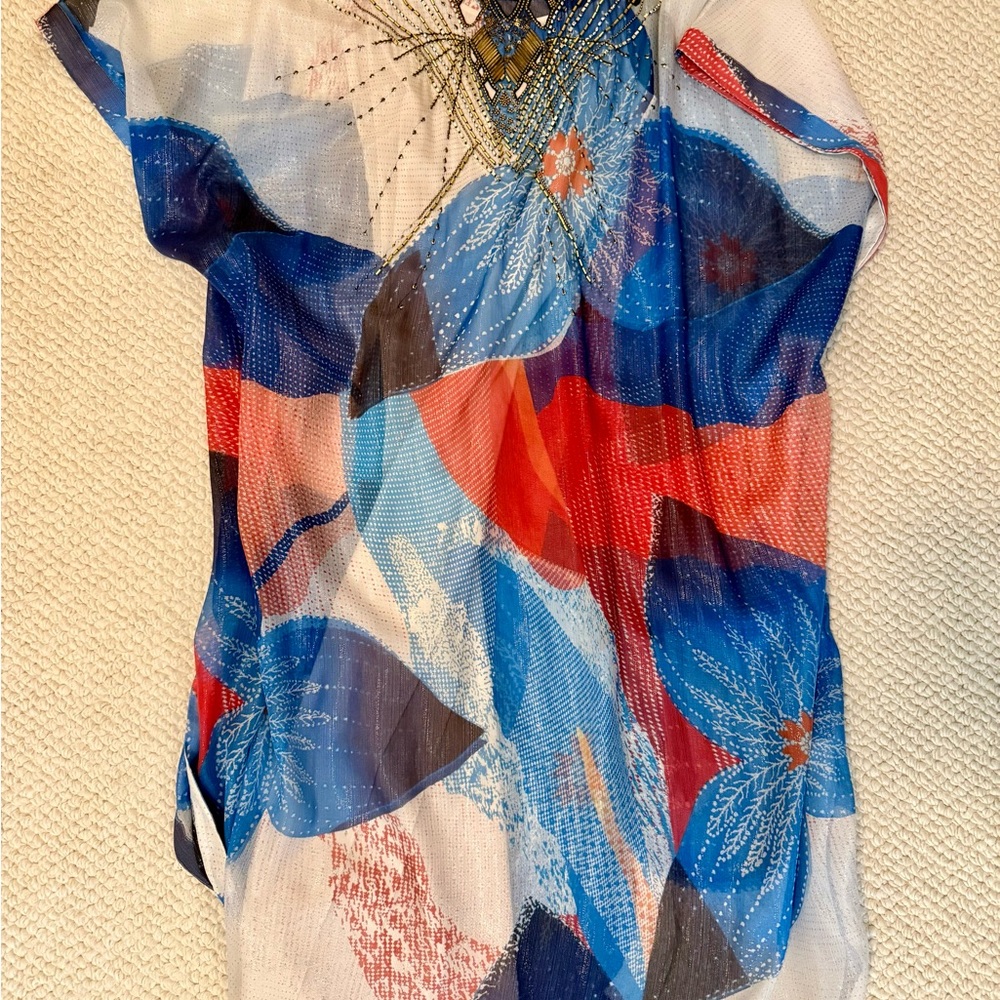 Diane von Furstenberg beautiful  Floral-Print Sleeveless caftan